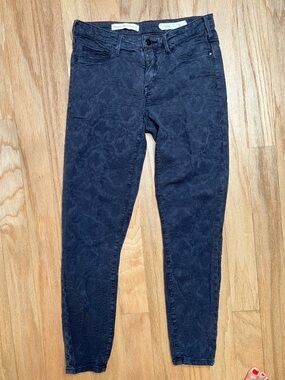 Pilcro and the letterpress anthropology black textured pants.